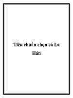 Tiêu chuẩn chọn cá La Hán pptx