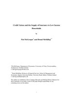 Credit Unions and the Supply of Insurance to Low Income Households pdf