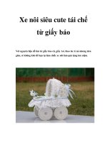 Xe nôi siêu cute tái chế từ giấy báo potx