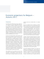 Economic projections for Belgium – Autumn 2011 potx