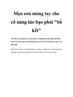Mẹo sơn móng tay cho cô nàng táo bạo phải 