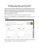 Viết Blog bằng Microsoft Word 2013 pptx