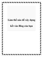 Làm thế nào để xây dựng kết vào Blog của bạn doc