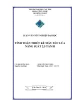 tính toán thiết kế máy xúc lúa năng suất 2,5 tấn-h