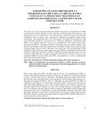 ẢNH HƯỞNG CỦA PACLOBUTRAZOL VÀ CHLORATE KALI PHUN QUA LÁ ĐẾN SỰ RA HOA, NĂNG SUẤT VÀ PHẨM CHẤT TRÁI MĂNG CỤT (GARCINIA MANGOSTANA L.) TẠI HUYỆN CẦU KÈ, TỈNH TRÀ VINH ppt