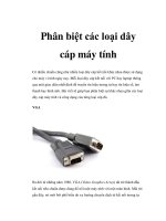 Phân biệt các loại dây cáp máy tính pot