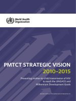 PMTCT STraTegiC ViSion 2010–2015: Preventing mother-to-child transmission of HIV to reach the UNGASS and Millennium Development Goals docx
