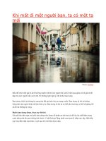 khi mất đi một người bạn, ta có môt ta mới