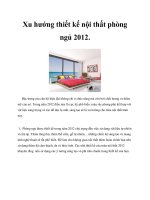 Xu hướng thiết kế nội thất phòng ngủ 2012. ppt