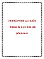 Nuôi cá rô phi xuất khẩu - hướng đa dạng hóa sản phẩm mới potx