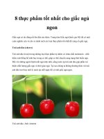 8 thực phẩm tốt nhất cho giấc ngủ ngon pptx