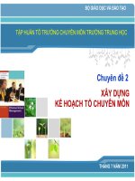 KẾ HOẠCH TỔ CHUYÊN MÔN XÂY DỰNG KẾ HOẠCH TỔ CHUYÊN MÔN pptx
