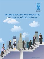 Báo cáo khoa học '''' Sự tham gia của phụ nữ trong vai trò lãnh đạo và quản lý ở Việt Nam'''' pptx