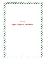 Tiểu luận: Nguồn nhân lực du lịch Việt Nam docx