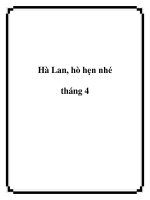 Hà Lan, hò hẹn nhé tháng 4 ppt