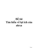 Đề tài: Tìm hiểu về lợi ích của alexa docx