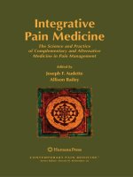 Integrative Pain Medicine The Science and Practice of Complementary and Alternative Medicine in Pain Management docx