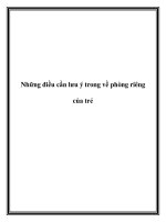 Những điều cần lưu ý trong về phòng riêng của trẻ pot