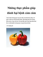 Những thực phẩm giúp đánh bại bệnh cảm cúm pot
