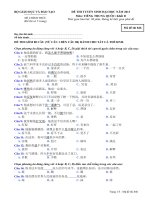đề thi tuyển sinh đại học tiếng trung khối d năm 2013 - mã đề  846