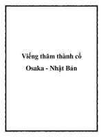Viếng thăm thành cổ Osaka - Nhật Bản docx