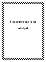 5 lời khuyên bảo vệ tóc mùa lạnh pdf