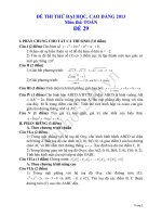 Đề thi thử đại học 2013 Môn Toán khối B Đề 29 docx