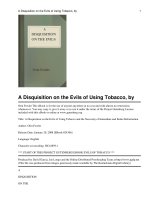 A Disquisition on the Evils of Using Tobacco pptx
