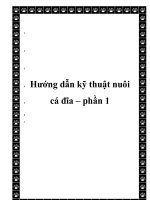 Hướng dẫn kỹ thuật nuôi cá đĩa – phần 1 ppt