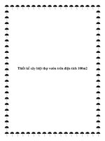 Thiết kế xây biệt thự vườn trên diện tích 100m2 pot