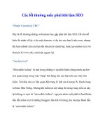 Các lỗi thường mắc phải khi làm SEO potx