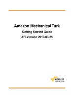 Amazon Mechanical Turk Getting Started Guide API Version 2012-03-25 doc