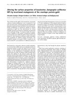 Báo cáo khoa học: Altering the surface properties of baculovirus Autographa californica NPV by insertional mutagenesis of the envelope protein gp64 ppt