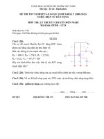 đề thi lí thuyết tốt nghiệp khóa 2 - điện tử dân dụng - mã đề thi đtdd - lt(24)