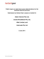 Public inquiry to make final access determinations for the declared fixed line services potx