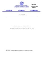 REPORT OF THE DIRECTOR GENERAL ON THE WORK OF THE ORGANIZATION FOR THE YEAR 2011 docx