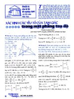 Xác định các yếu tố của tam giác trong mặt phải tọa độ pptx