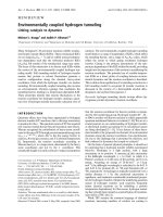 Báo cáo Y học: Environmentally coupled hydrogen tunneling Linking catalysis to dynamics potx