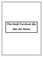 Thủ thuật Facebook độc đáo cho Status pptx