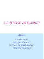 TẠO LẬP BẢN SẮC VĂN HOÁ CÔNG TY pdf