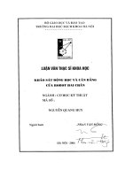 Khảo sát động cơ và cân bằng robot hai chân docx