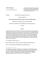 BANK LENDING AND INTEREST RATE CHANGES IN A DYNAMIC MATCHING MODEL ppt