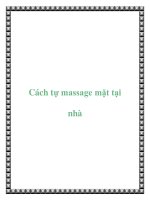 Cách tự massage mặt tại nhà docx