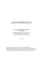 COST ANALYSIS OF REPRODUCTIVE HEALTH SERVICES IN PCEA CHOGORIA HOSPITAL, KENYA pot