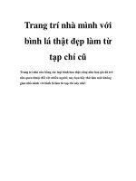 Trang trí nhà mình với bình lá thật đẹp làm từ tạp chí cũ doc