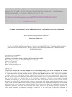 The Impact Of Gynecological Cancer On Reproductive Issues And Pregnancy: Psychological Implications pptx