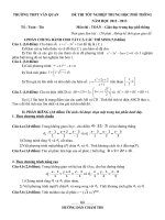 ĐỀ THI TỐT NGHIỆP TRUNG HỌC PHỔ THÔNG NĂM 2013 Môn thi : TOÁN pptx