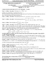 Thi thử đại học với đề bám sát cấu trúc của Bộ môn toán