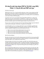 Di chuyển một ứng dụng PHP từ MySQL sang DB2, Phần 3: Chuyển đổi mã PHP của bạn doc