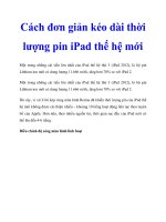 Cách đơn giản kéo dài thời lượng pin iPad thế hệ mới docx